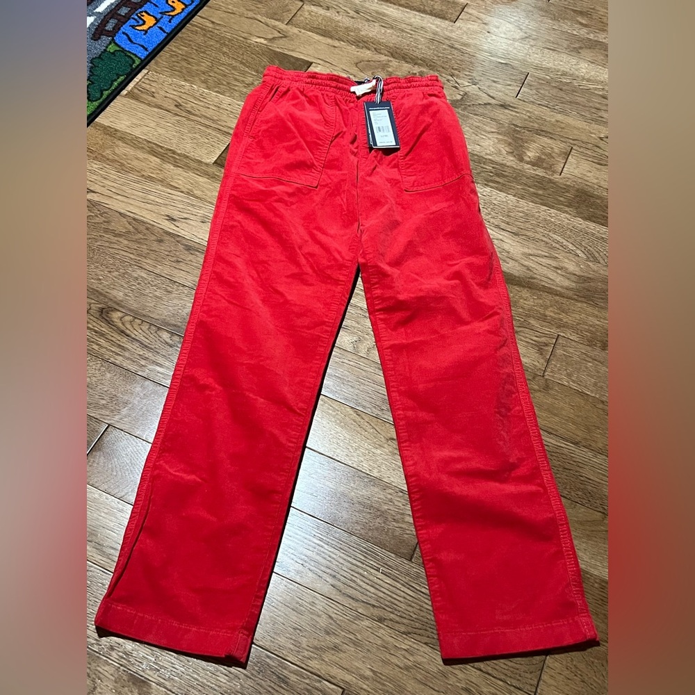 NWT Vineyard Vine Jetty Corduroy Pull On Pants Red Boys Size 16